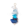 10Pcs 10 Styles Mixed Gemstone Chip Beaded Connector Charms PALLOY-JF02872-3