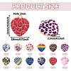 48Pcs 12 Styles Light Gold Tone Alloy Enamel Pendants FIND-TA0005-43-4