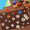 100Pcs Wooden Cabochons WOOD-SC0001-72-4