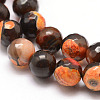 Natural Fire Crackle Agate Bead Strands G-K166-06F-8mm-06-5