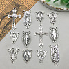 12Pcs Tibetan Style Alloy Multi-Strand Links & Pendants PW-WG063F3-01-1