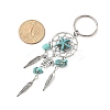 Alloy Magnesite Synthetic Turquoise Keychain HJEW-JKC01248-4