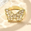 Adjustable Rack Plating Brass Micro Pave Cubic Zirconia Finger Rings for Women RJEW-M028-25G-05-1