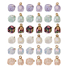 42Pcs 7 Style Electroplate Acrylic Pendants MACR-TA0001-26-1