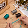 3 Roll 3 Colors Flat Waxed Polyester Thread String YC-CL0001-01C-3
