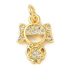 Brass Micro Pave Cubic Zirconia Pendants KK-U053-01G-02-1