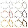 60Pcs 6 Colors Zinc Alloy Ring Tray Settings FIND-WR0012-06-1