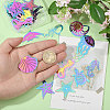 20Pcs 10 Styles Ion Plating(IP) 201 Stainless Steel Etched Metal Embellishments Pendants STAS-CA0002-35-3