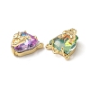 Brass with K9 Glass Pendants KK-C024-62KCG-3