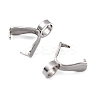Non-Tarnish 201 Stainless Steel Pinch Bails X-STAS-E076-09-3