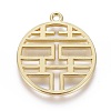 Alloy Enamel Chinese Symbol Pendants PALLOY-I166-35KCG-1