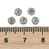 Flower Brass Crystal Rhinestone Bead Spacers RB-D302-P-3