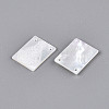 Natural White Shell Mother of Pearl Shell Pendants SSHEL-S264-002B-2
