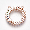 Brass Cubic Zirconia Pendants ZIRC-S061-71B-2