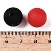 Rubberized Style Imitated Silicone Acrylic Beads MACR-T048-01A-02-3