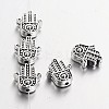 Tibetan Style Alloy Hamsa Hand/Hand of Fatima/Hand of Miriam Beads LS-X-TIBEB-7722-AS-RS-1