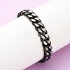 304 Stainless Steel Cuban Link Chain Bracelets for Men Women BJEW-C124-04B-02-1