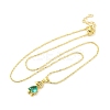 Brass Pave Cubic Zirconia Boy Love Pendant Necklaces for Women NJEW-S430-01G-04-2
