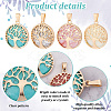 8Pcs 4 Styles Natural & Synthetic Mixed Gemstone Pendants G-PH0002-39G-4