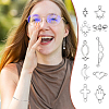 120Pcs 12 Styles Tibetan Style Alloy Links Connector Charms FIND-GA0005-51-5