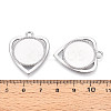 304 Stainless Steel Pendant Cabochon Component STAS-N114-05P-3