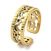Ion Plating(IP) 304 Stainless Steel Open Cuff Ring for Women RJEW-F166-13G-01-1
