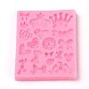 Crown & Bowknot Shape Food Grade Silicone Molds AJEW-E027-10-1