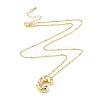 Brass Micro Pave Clear Cubic Zirconia Pendant Necklaces NJEW-Z038-01G-C-1