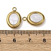 304 Stainless Steel Resin Pendants STAS-P406-15E-G-3