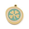 316 Surgical Stainless Steel Enamel Pendants STAS-M073-12G-1
