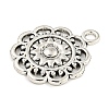 Flower Tibetan Style Alloy Pendants TIBE-5269-AS-LF-2
