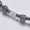 Non-magnetic Synthetic Hematite Mala Beads Necklaces NJEW-K096-10C-3