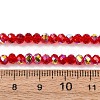 Electroplate Transparent Glass Beads Strands EGLA-A046-01A-08-4