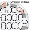 GOMAKERER 6 Sheets 3 Styles PVC Blank Self-Adhesive Stickers for Seasoning Jar DIY-GO0001-19-3