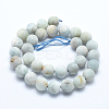 Natural Aquamarine Beads Strands X-G-E483-22-8mm-2