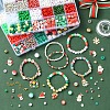 DIY Christmas Themed Acrylic & Glass Seed & Polymer Clay Beads Bracelet Kits DIY-FS0007-95-3