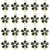 20Pcs Alloy Enamel 5-Petal Flower Connector Charms FIND-YW0009-33E-1