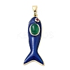 Natural Green Onyx Agate(Dyed & Heated) Pendants KK-Z137-19G-04-1