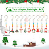 Christmas Theme Alloy Enamel Pendant Decorations HJEW-AB00265-2