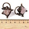 Natural Rose Quartz Merkaba Star Pendants G-C144-02R-03-3