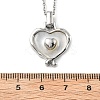 Heart 304 Stainless Steel Cat Eye Pendant Necklaces for Women NJEW-D288-06P-3