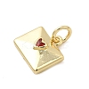 Brass Enamel Charms KK-P338-31G-01-3