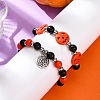 2Pcs Glass & Synthetic Turquoise Beads Stretch Bracelets BJEW-JB12483-03-1