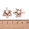 Alloy with ABS Imitation Pearl & Crystal Rhinestone & Acrylic Pendants PALLOY-Q466-04G-04-3