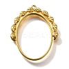 Rotatable Alloy Swivel Open Back Bezel Pendants PALLOY-I223-18G-1