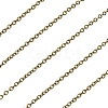 Brass Coated Iron Flat Cable Chains CH-TAC0007-01AB-3