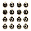 Golden Plated Alloy Charms X-ENAM-S118-02U-2