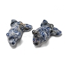 Natural Blue Spot Jasper Carved Healing Goldfish Figurines DJEW-D012-08J-1