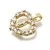 Brass Micro Pave Cubic Zirconia Charms KK-P336-01A-G-2