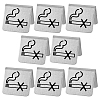 201 Stainless Steel Hotel Resturant Table No-Smoking Tent Sign AJEW-WH0258-965-1